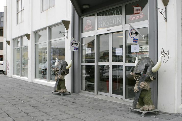 Reisa á hótel á lóð Rammagerðarinnar í Hafnarstræti.