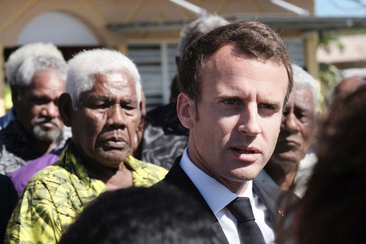 Emmanuel Macron heimsótti Nýju-Kaledóníu í mái á þessu ári,