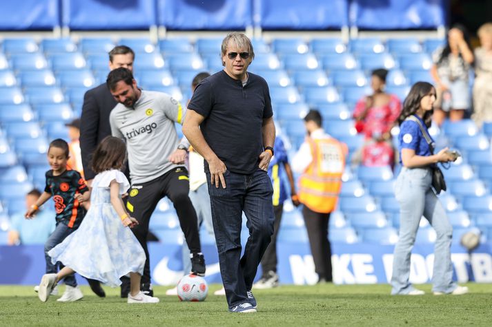 Todd Boehly er forsprakki hópsins sem er að kaupa Chelsea.