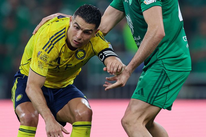 Cristiano Ronaldo átti ekki góðan leik með Al Nassr í toppslag á móti Al Ahli.