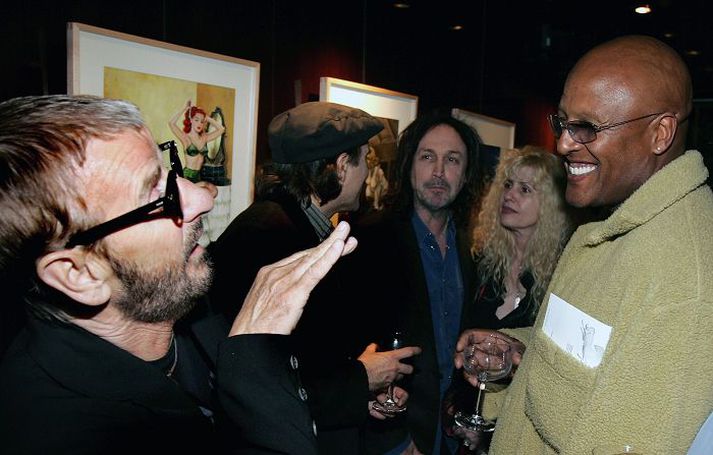 Trommuleikararnir Steve Ferrone og Ringo Starr eru hér í góðu glensi.