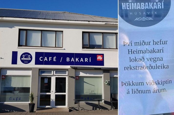 Settur var miði í glugga bakarísins þegar skellt var í lás í október síðastliðnum.