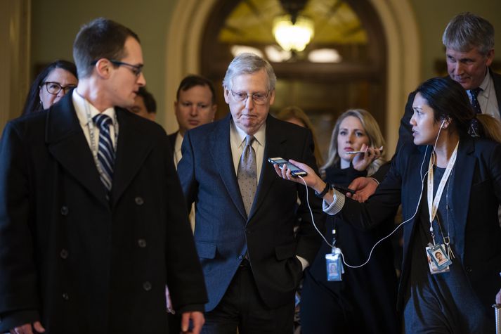 Mitch McConnell, leiðtogi Repúblikana, í öldungadeild Bandaríkjaþings.