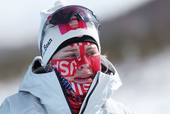 Sophia Laukli var skiljanlega mjög svekkt að hafa gert þessi mistök.