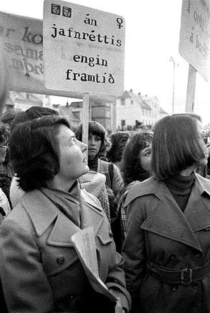 Á kvennafrídeginum 1975