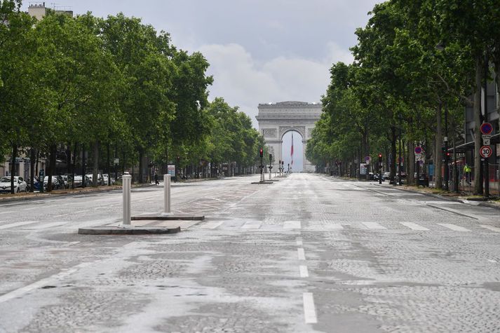 Það hafa verið fáir á ferli í París undanfarnar vikur líkt og víðast hvar annars staðar í Evrópu.