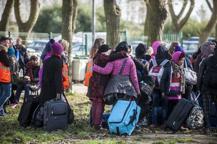 Calais-búðirnar voru rýmdar í október.