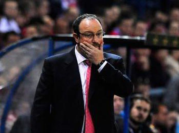 Rafa Benítez á hliðarlínunni í kvöld.