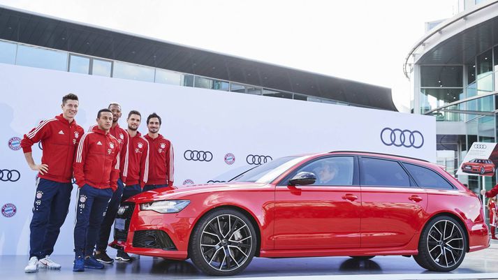 Margir leikmenn Bayern Munchen völdu sér Audi RS6 Avant kraftaköggulinn.