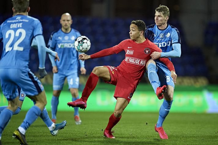 Mikael Anderson í leik með Midtjylland á síðustu leiktíð.