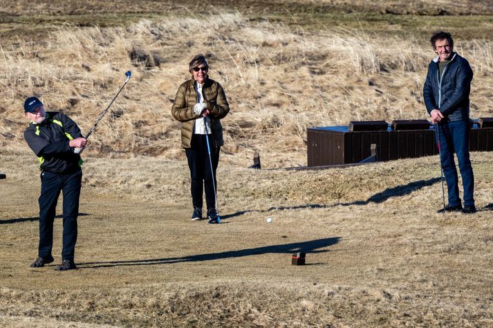 Það er ágætis veður fyrir golf í dag en kannski ekki eins gott á morgun. 