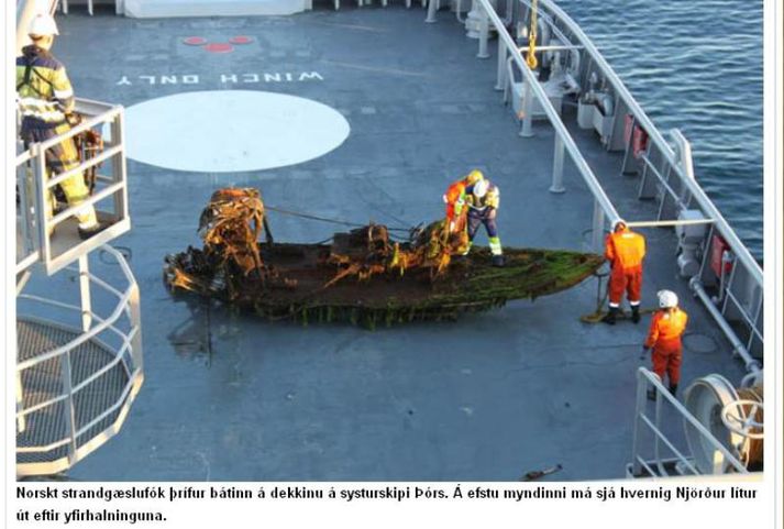 Frá aðgerðum gæslunnar.