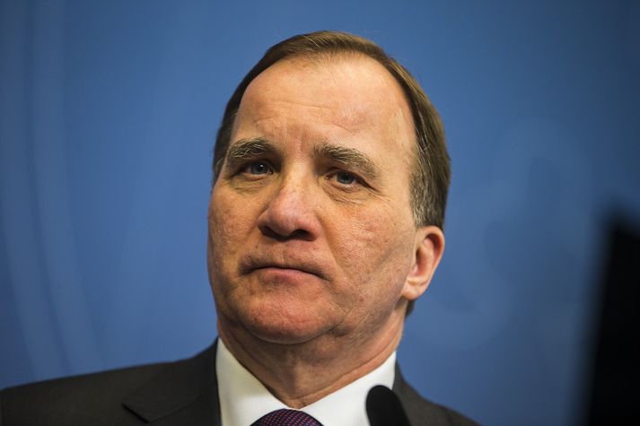 Stefan Löfven er leiðtogi Jafnaðarmanna. Hann vill mynda stjórn með Miðflokknum og Frjálslyndum.