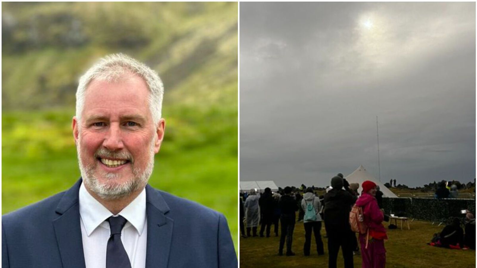 Allir í skýjunum með almyrkvann: Himnanir opnuðust á hár­réttum tíma