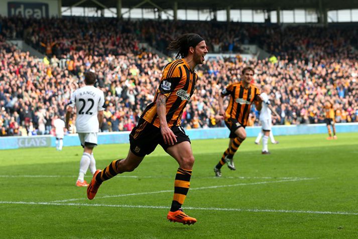 George Boyd fagnar marki í leik með Hull.