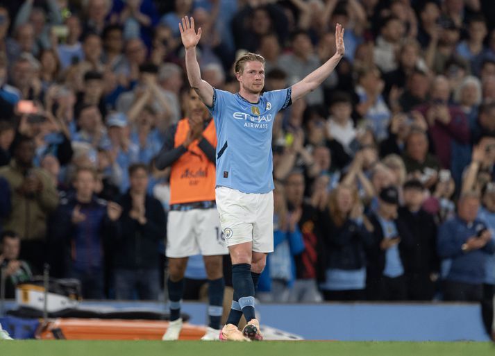 Kevin De Bruyne lék sinn síðasta leik fyrir Manchester City á Etihad í síðustu viku.