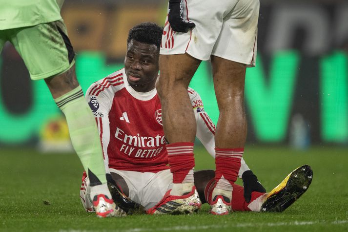 Bukayo Saka spilar ekki í þessum landsliðsglugga vegna meiðsla.