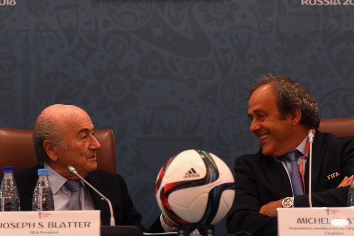 Sepp Blatter og Michel Platini.