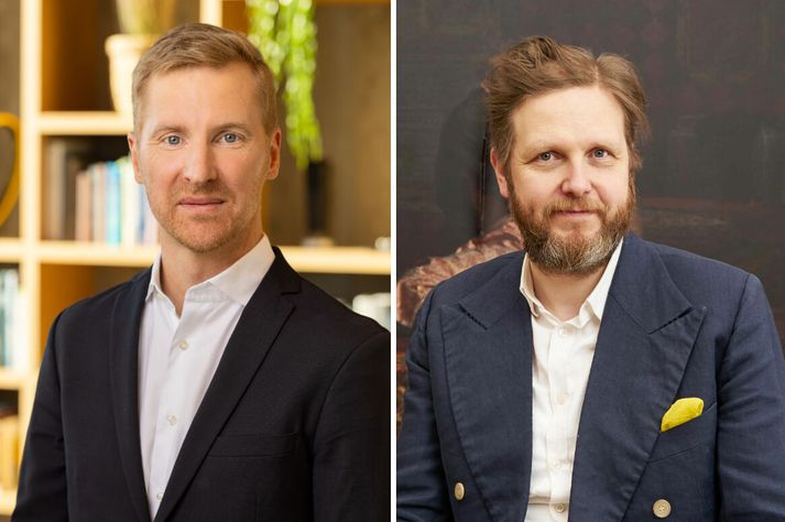 Sveinn Sölvason, forstjóri Embla Medical, tók við verðlaununum í dag. Börkur Arnarson tók við verðlaununum fyrir hönd Kjartans. 