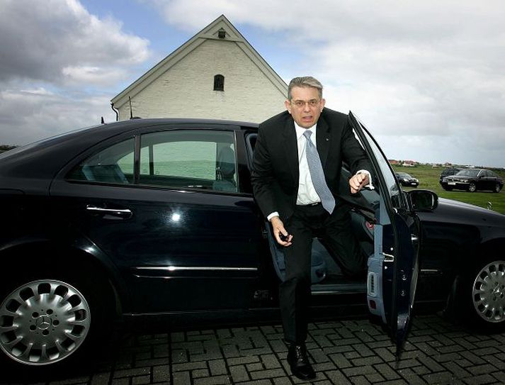 Ríkisráðsfundur á bessastöðum.  Björn Bjarnason dómsmálaráðherra á Bessastöðum