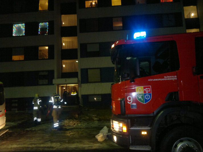 Frá vettvangi.