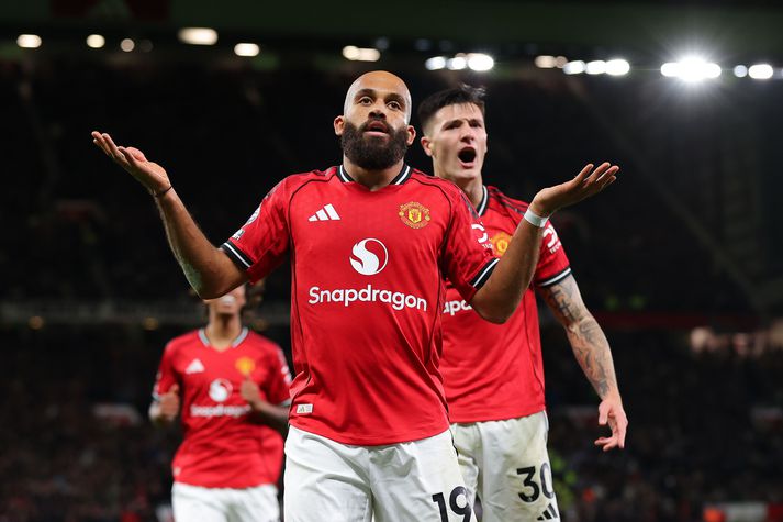 Bryan Mbeumo skoraði þriðja og fjórða mark Manchester United í dag.
