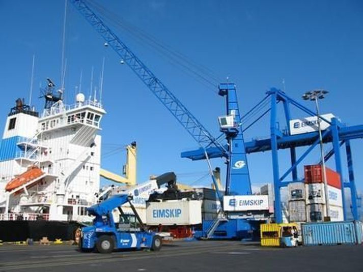 Frá athafnasvæði Eimskips.