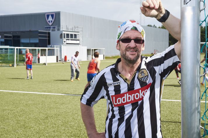 Bergþór og FC Sækó á æfingu. 