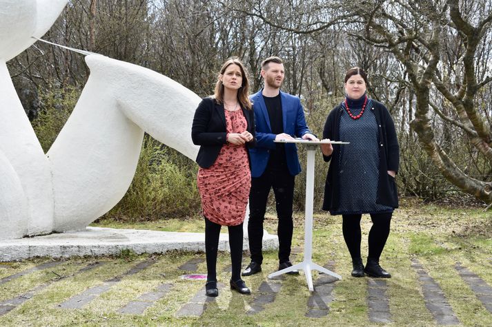 Líf Magneudóttir, oddviti Vinstri grænna, kynnti stefnumál flokksins í dag.