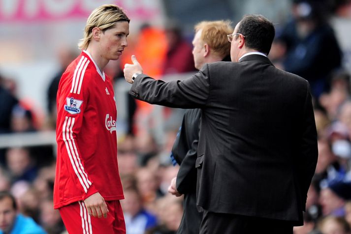 Rafael Benitez og Fernando Torres.