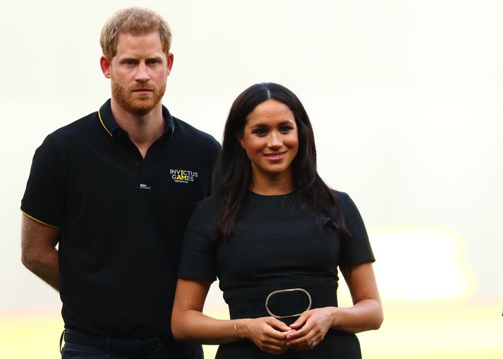 Hjónin fengu pössun um daginn og skelltu sér á hafnaboltaleik í London.