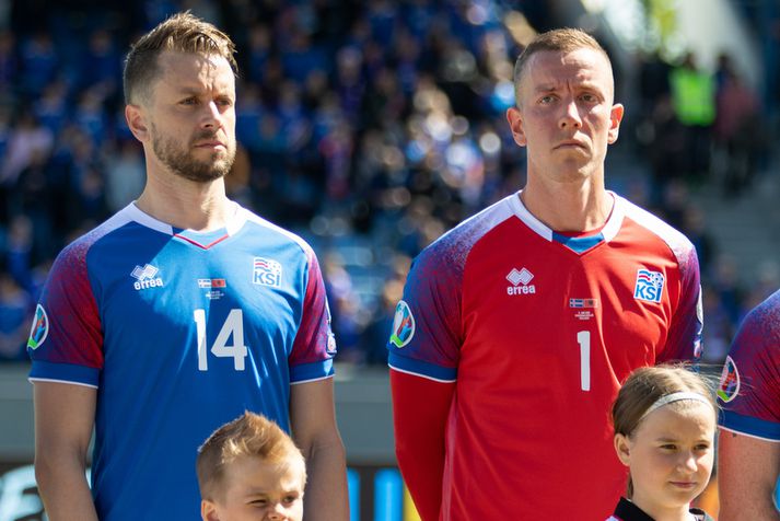 Kári Árnason og Hannes Þór Halldórsson.