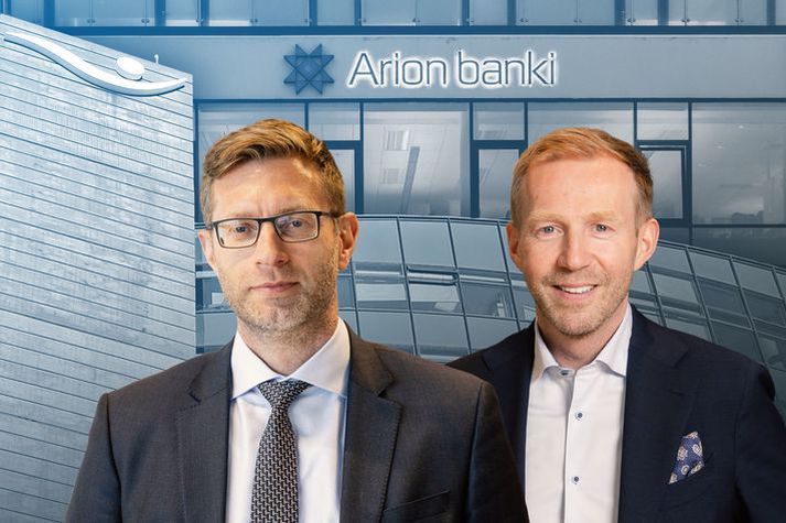 Jón Guðni Ómarsson, bankastjóri Íslandsbanka og Benedikt Gíslason, bankastjóri Arion banka.