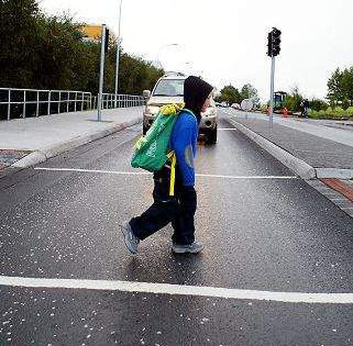 Langflest börn í Grafarvogi og á Kjalarnesi gengu í skólann í nóvember. Hlutfallið er töluvert lægra í öðrum hverfum, og lægst er það í Miðborg og Hlíðum. mynd/teitur