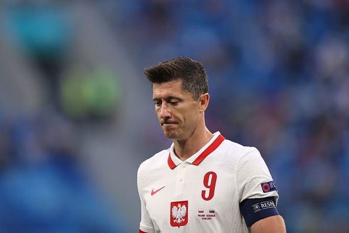 Lewandowksi ekki sáttur í kvöld.