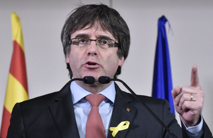 Carles Puigdemont, fyrrverandi forseti héraðsstjórnar Katalóníu, hefur verið í Brussel í sjálfskipaðri útlegð að undanförnu.