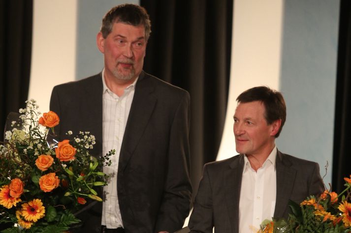 Ásgeir Sigurvinsson og Pétur Guðmundsson.