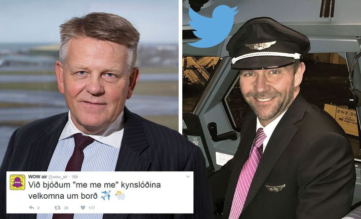 Björgólfur Jóhannsson, forstjóri Icelandair Group og Skúli Mogensen, forstjóri WOW air.