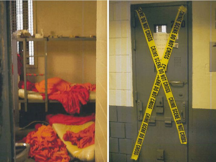 Samhliða skjölunum birtust áður óséðar myndir af klefa Epstein.