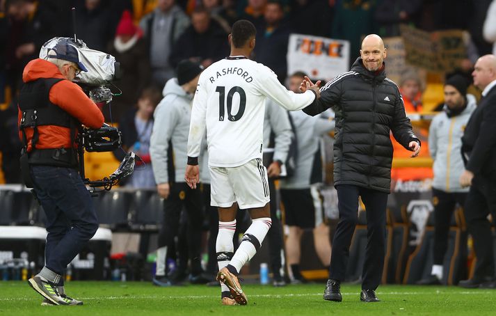 Erik ten Hag setti Marcus Rashford á bekkinn og var ánægður með svar framherjans.