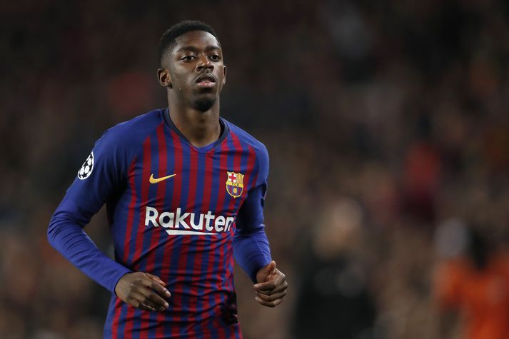 Dembele í leik með Barcelona.