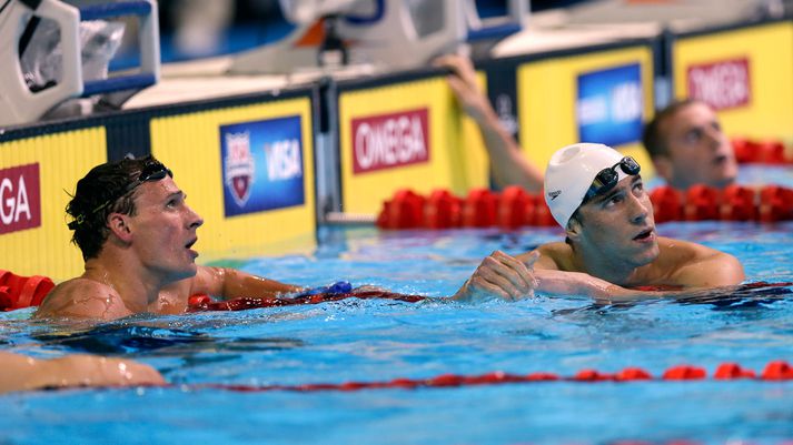Ryan Lochte og Michael Phelps.