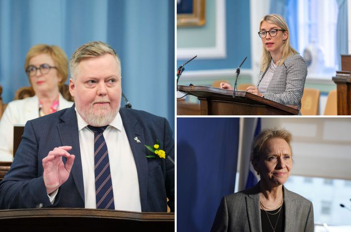 Þorgerður Katrín Gunnarsdóttir utanríkisráðherra segir Ísland standa með alþjóðalögum. Sigmundur Davíð Gunnlaugsson og Diljá Mist Einarsdóttir sitja í utanríkismálanefnd og eru gagrýnin á þátttöku Íslands í málsókn Suður-Afríku gegn Ísrael.