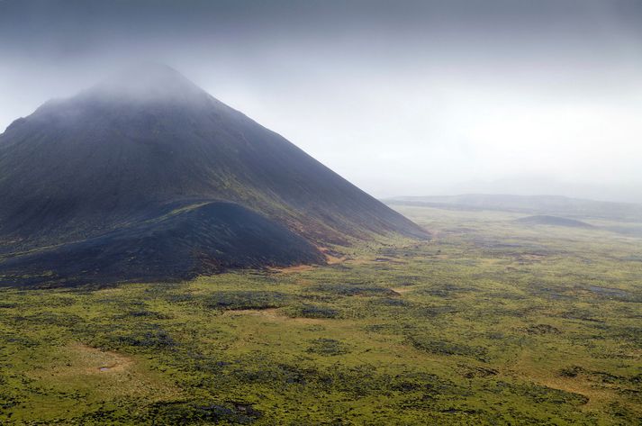 Keilir og svæðið í kring úr lofti. Vefmyndavélar Vísis halda vökulu auga á svæðinu.