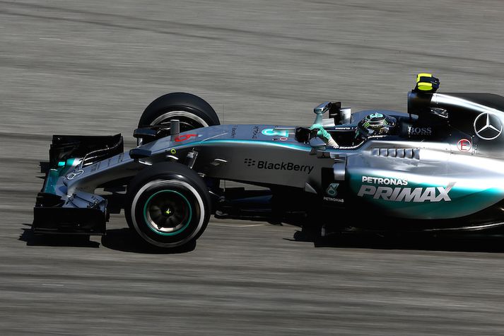 Nico Rosberg var fljótastur á fyrri æfingunni.