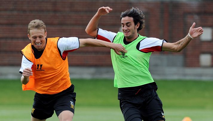 Aquilani hefur verið í æfingaferð Liverpool í Bandaríkjunum og tekið þátt í leikjum liðsins.