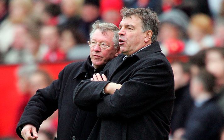 Ferguson og Allardyce á hliðarlínunni.