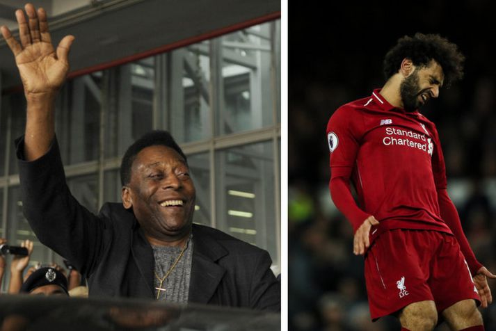 Pele og Mohamed Salah.