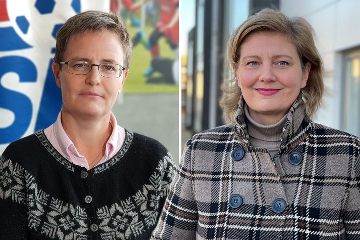 Klara Bjartmarz framkvæmdastjóri KSÍ og Kristrún Heimisdóttir lögfræðingur.