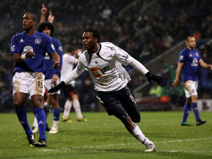 Daniel Sturridge fagnar marki sínu í dag.